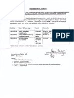 Pertainingto Three Year Degree Result Was: University