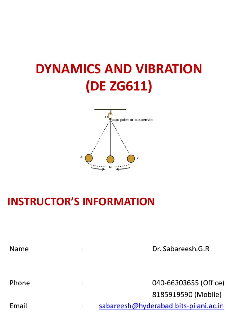 Dynamics and Vibration PDF