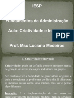 Aula - Criatividade e Inovação