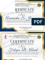 Gold and Blue Elegant Certificate