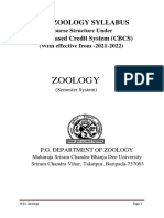 Odisha PG Zoology Syllabus