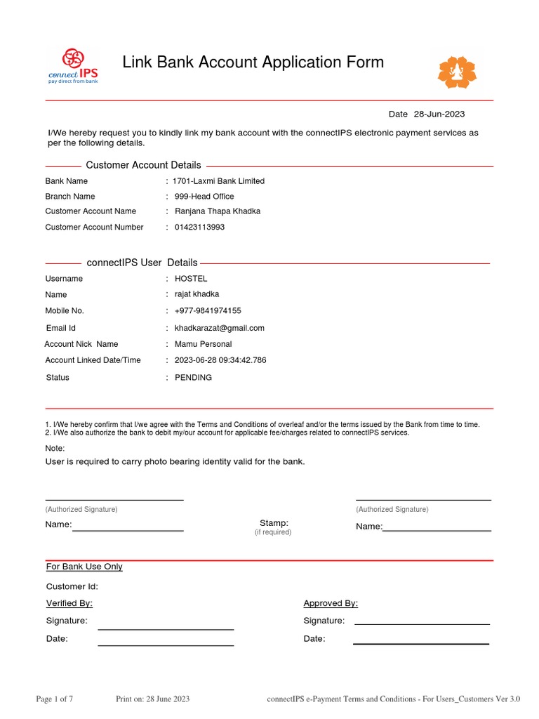 Mamus Laxmi Bank Verify Form | PDF | Banking | Service Industries