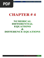 CH#4 Numerica Differential Equations and Difference Equations