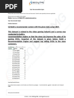 Recommendation Engine Problem Statement