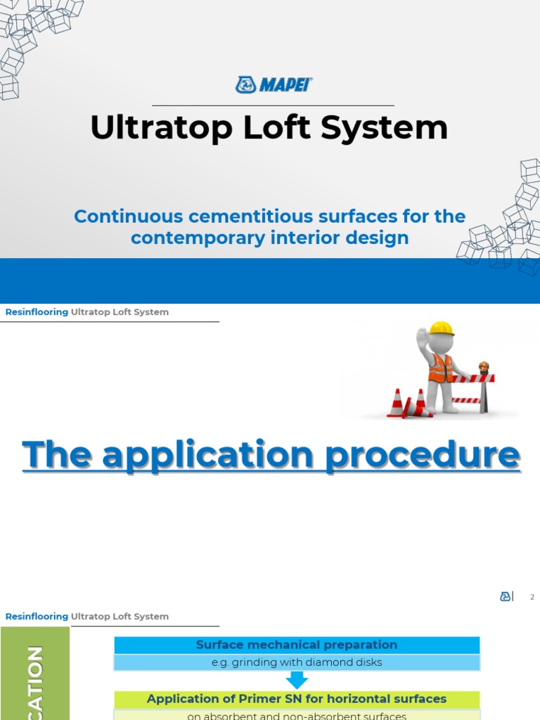 Ultratop Loft System Application Guide | PDF | Materials | Crafts