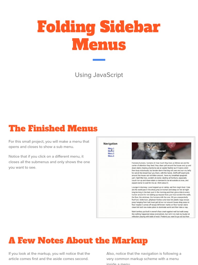 11 PdfOfPresentation WEB1091 M01 Folding Sidebar Menus With JS PDF Html Element Menu
