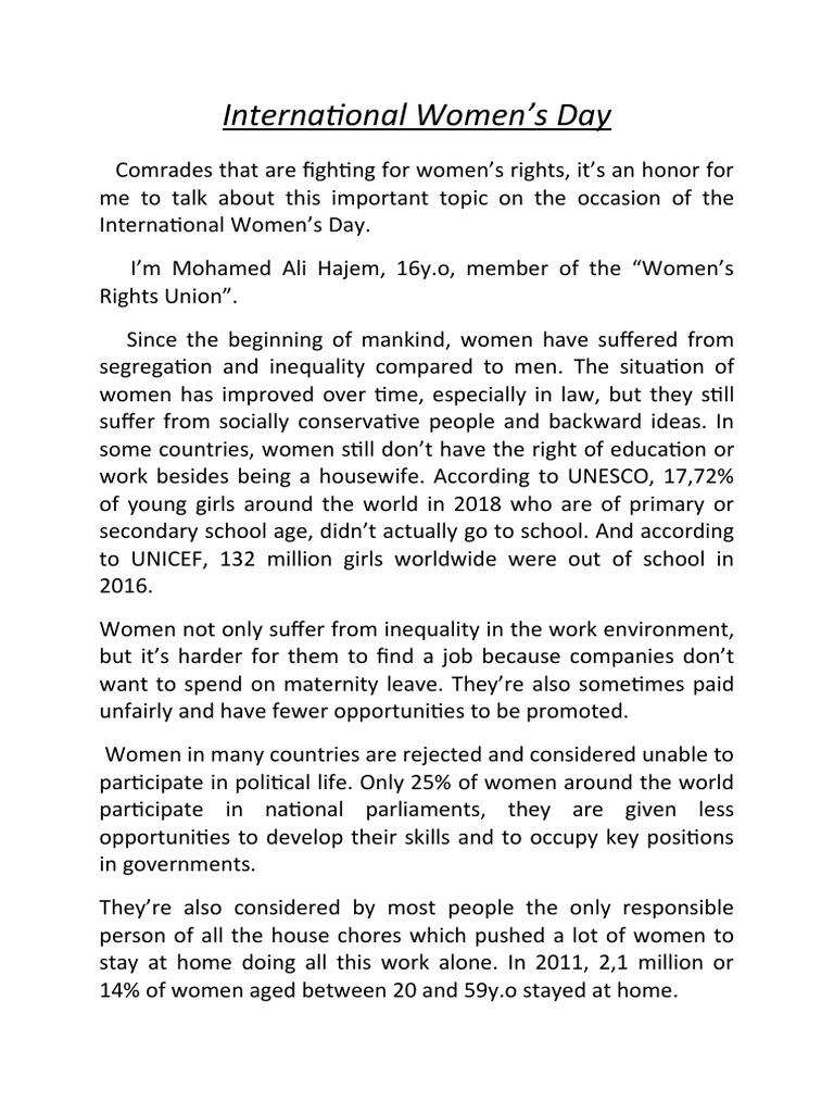International Women's Day | PDF