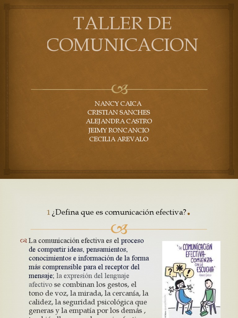 Taller de Comunicacion | PDF | Crecimiento personal y profesional ...