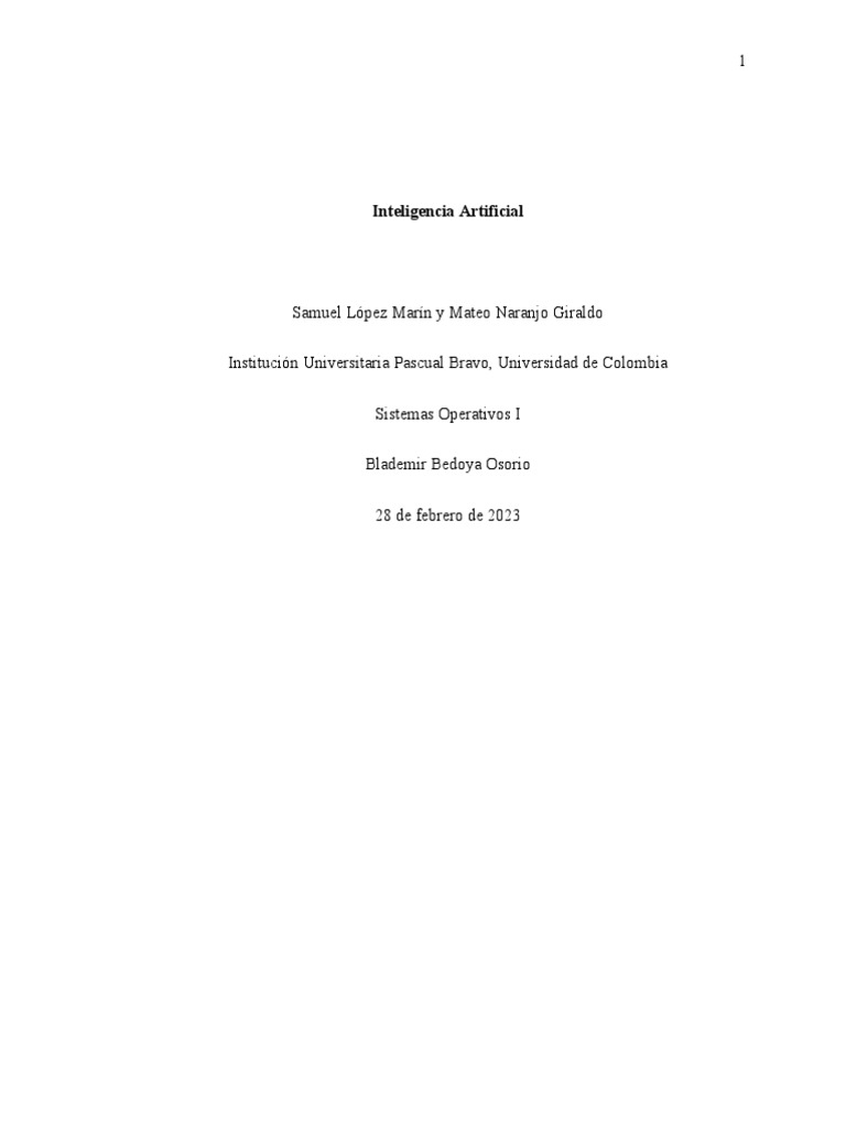 Inteligencia Artificial | PDF