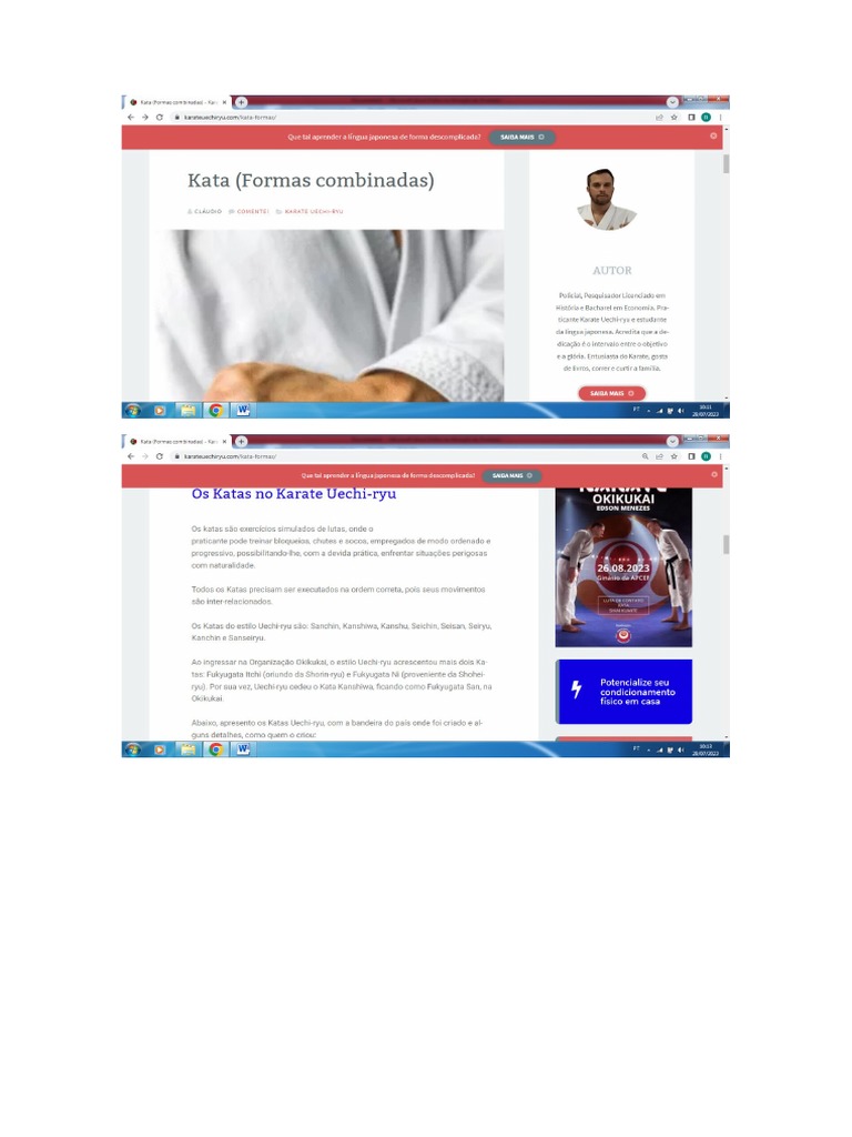 Katas Do Karatê Uechi-Ryu | PDF