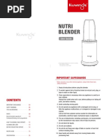 Nutri Blender Manual & Recipe Book