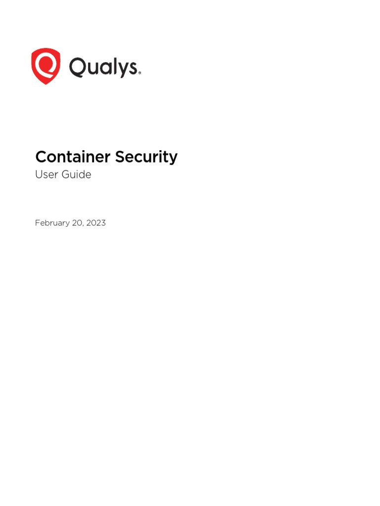 Qualys Container Security User Guide | PDF | Vulnerability (Computing ...