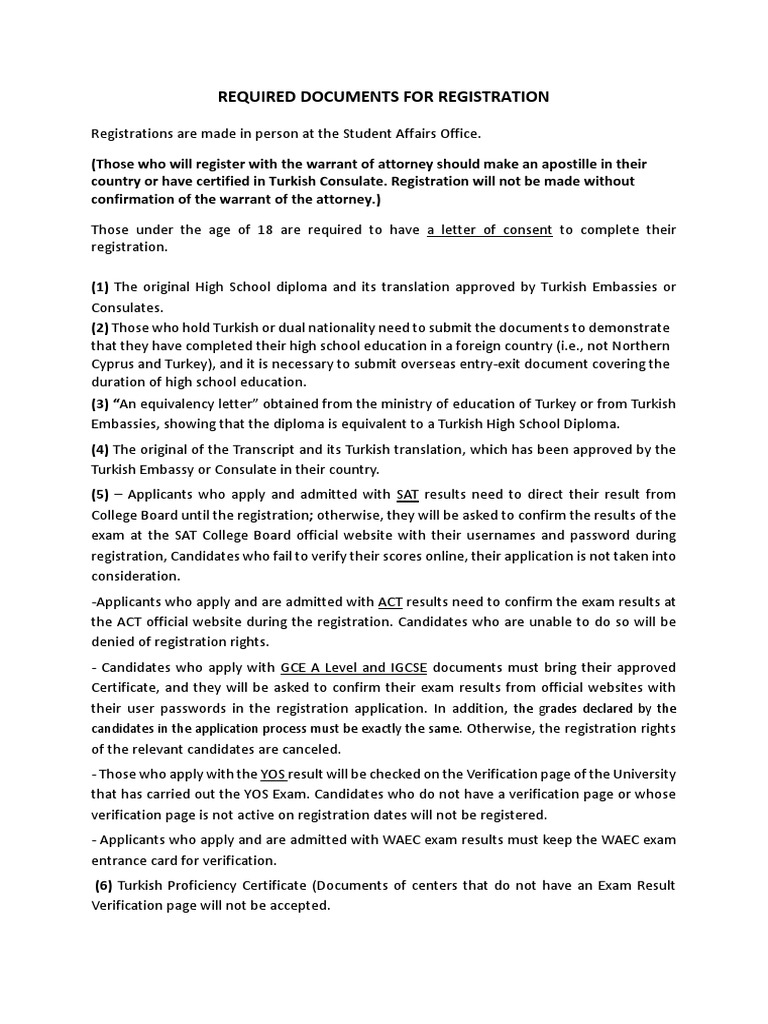 Registration Documents PDF