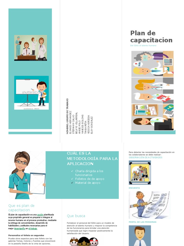 Folleto Plan de Capacitacion | PDF | Crecimiento personal y profesional