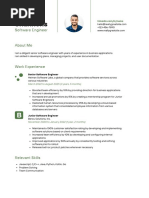 Green Black Simple Software Engineer CV