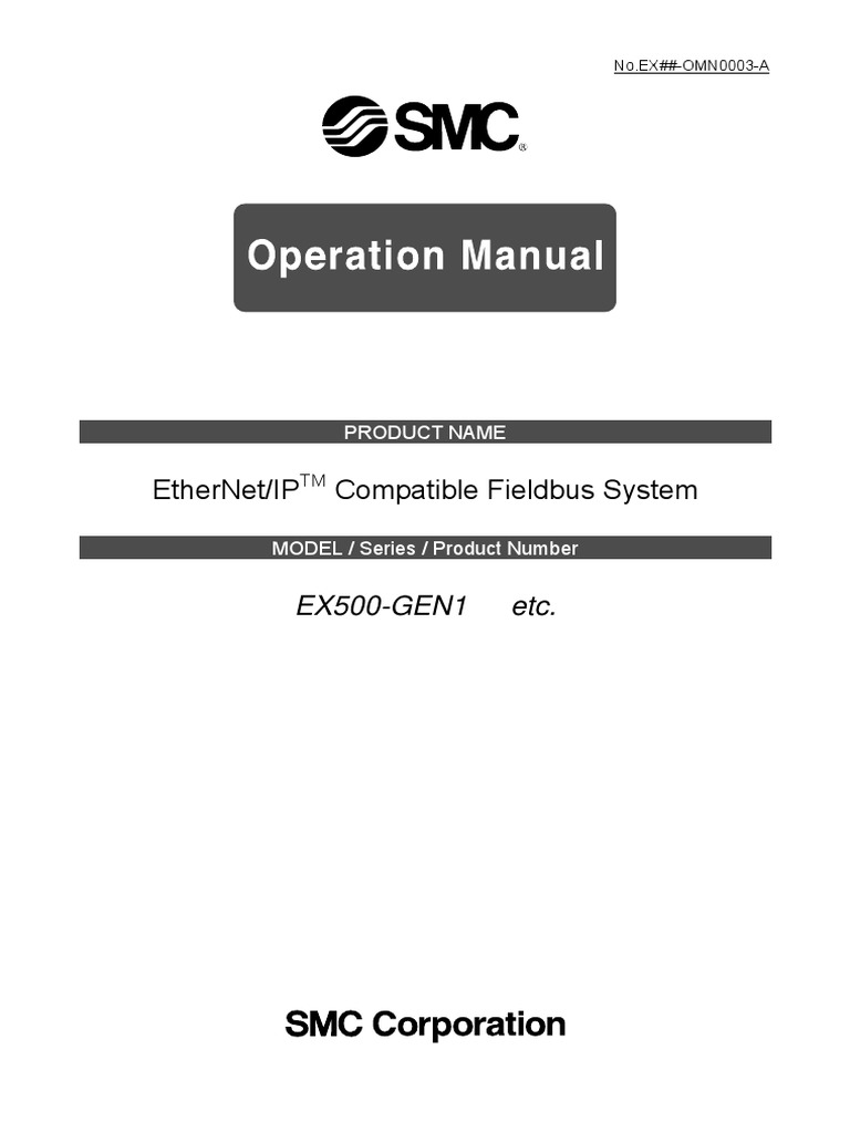 EtherNet/IP Fieldbus System Manual | PDF