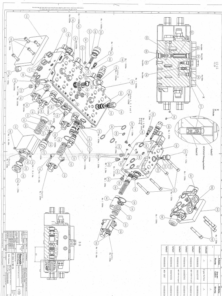 Exploded View Main Valve Block Rexroth | PDF