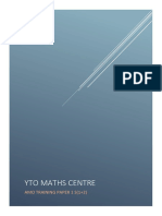 Yto Maths Centre: Amo Training Paper 1 S (1+2)