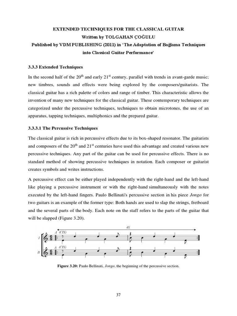 Extended Techniques For The Classical Gu PDF String Instruments