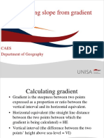 Calculating Slope From Gradient: Caes Department of Geography