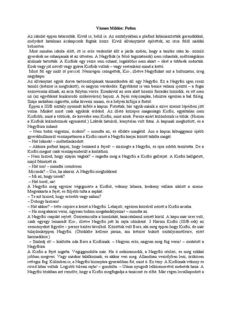 Vámos miklós pofon | PDF