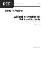 Study in Austria-General Information For Pakistani Students