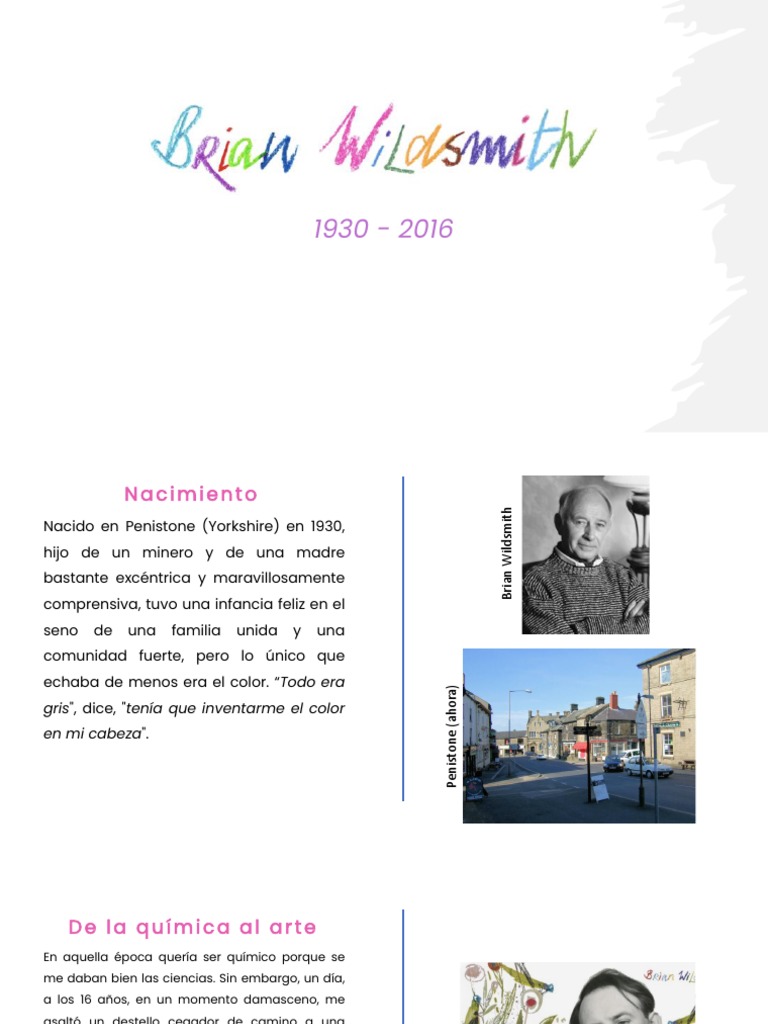 Vida y obra de Brian Wildsmith | PDF