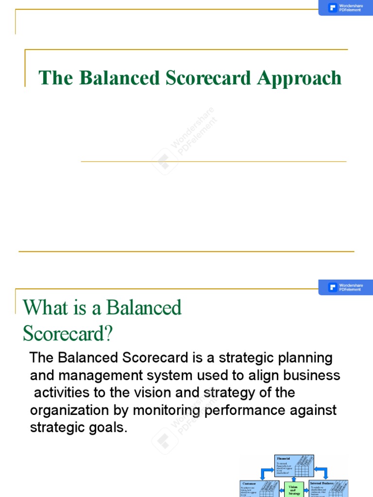 Balanced Scorecard Presentation | PDF | Strategic Management | Business