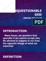 Unquestionable God