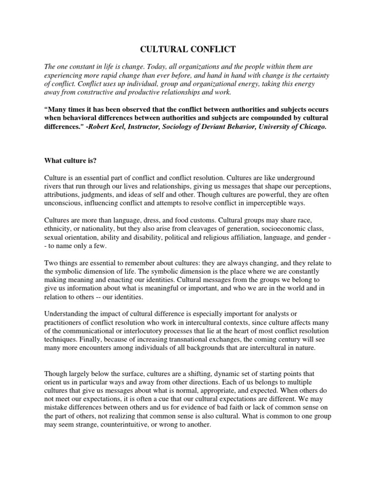 Conflict resolution paper example image