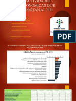 Investigación Actividades Económicas Que Aportan Al Pib