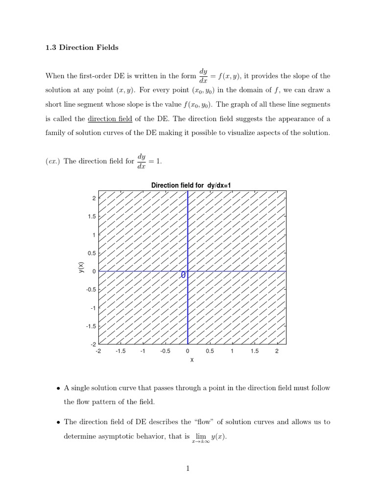 Direction Fields and Isoclines | PDF