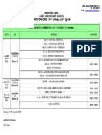 1A - Calendrier Examen 1er Semestre 2022-2023