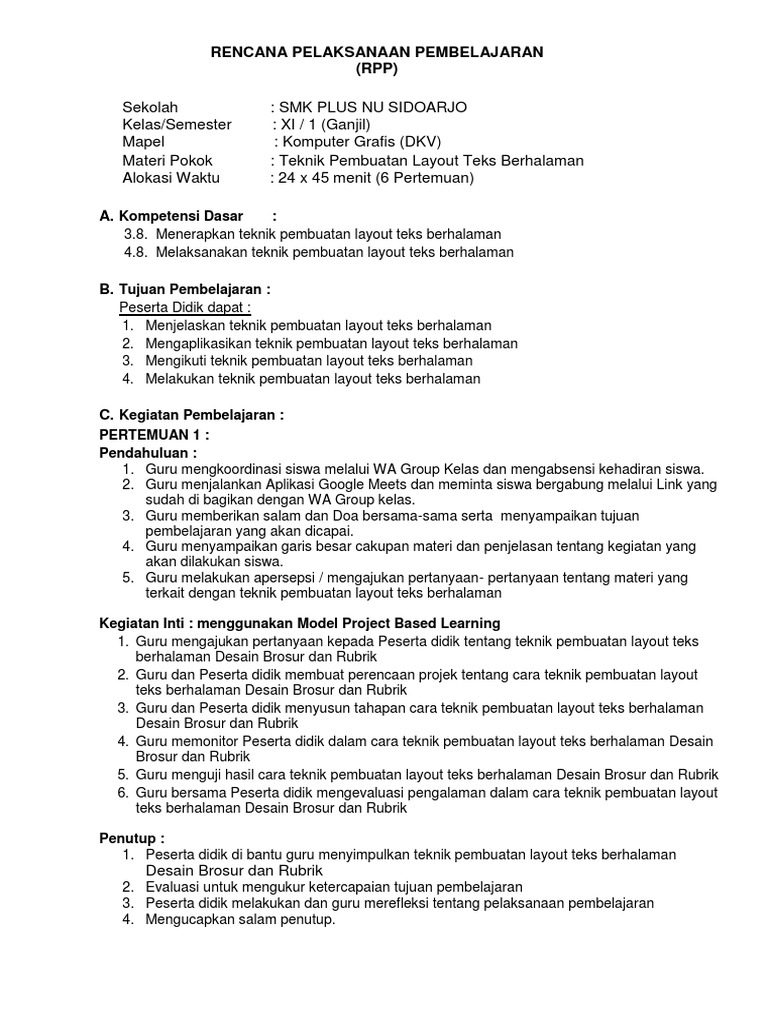 Teknik Pembuatan Layout Teks Berhalaman | PDF