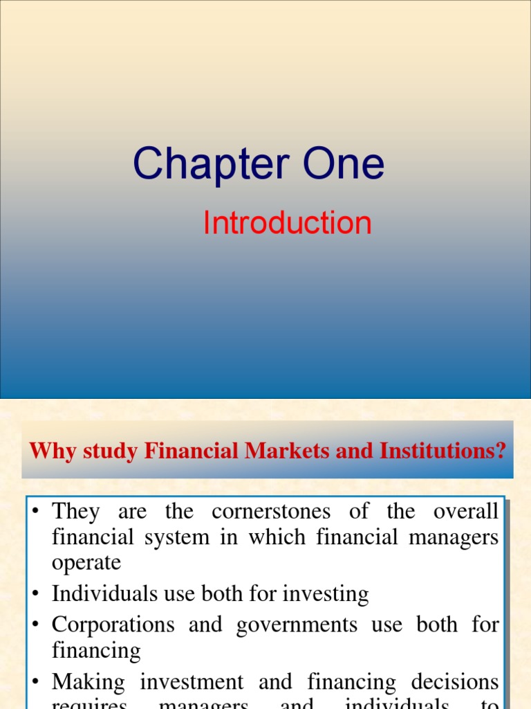 Financial Markets & Institutions Guide | PDF | Business | Finance ...