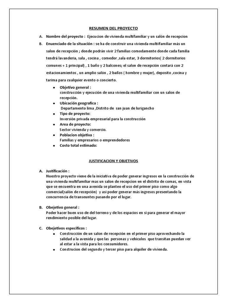 Proyecto de Vivienda Multifamiliar en Lima | PDF