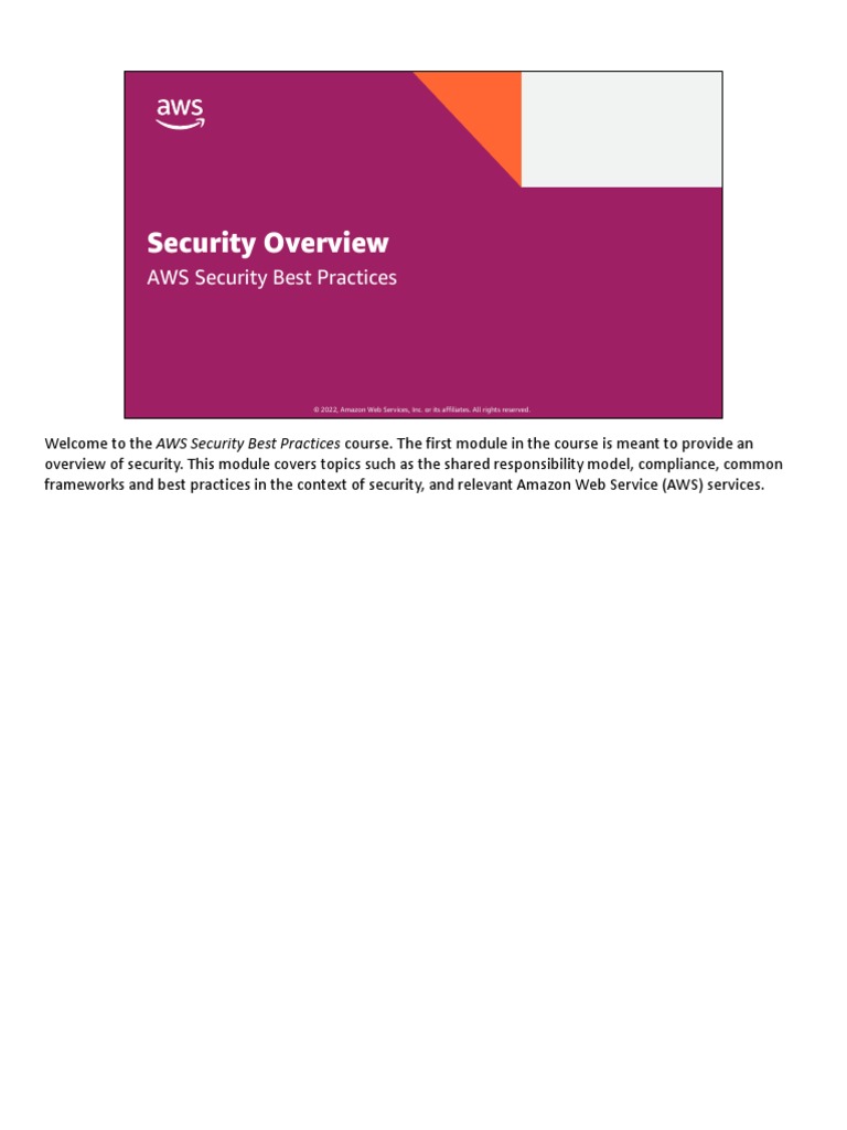 Module 01 Security Overview Pdf