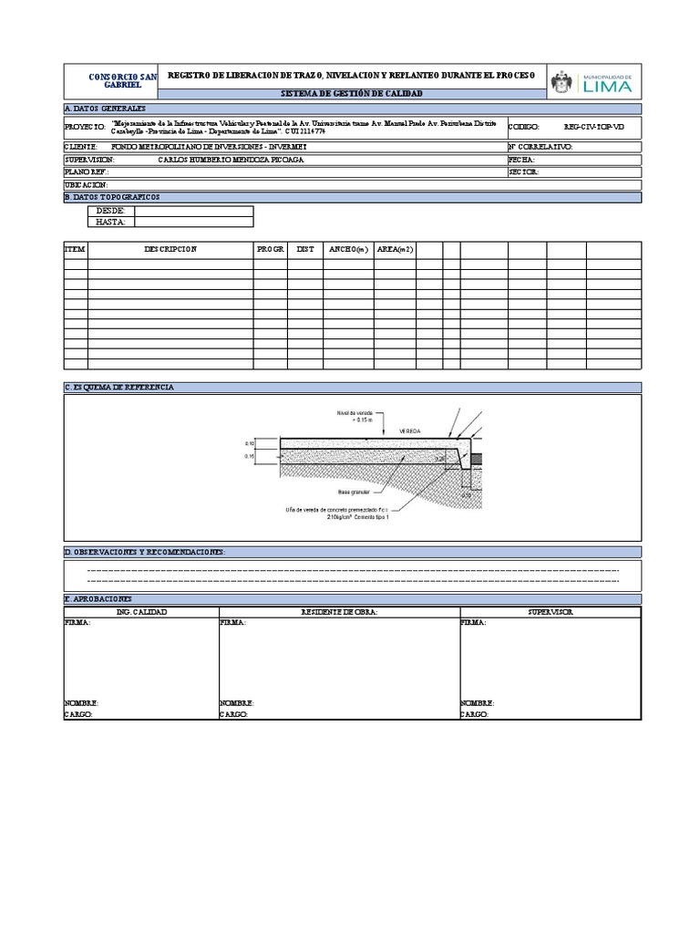 Formatos - Protocolos - Veredas | PDF