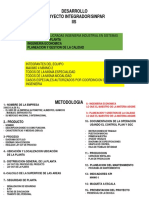 Desarrollo Proyecto Integrador/Sinpar IIS: Materias Involucradas Ingenieria Industrial en Sistemas