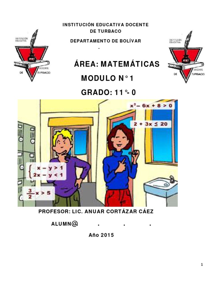 Modulos #1 Matemáticas Grado 11° | PDF