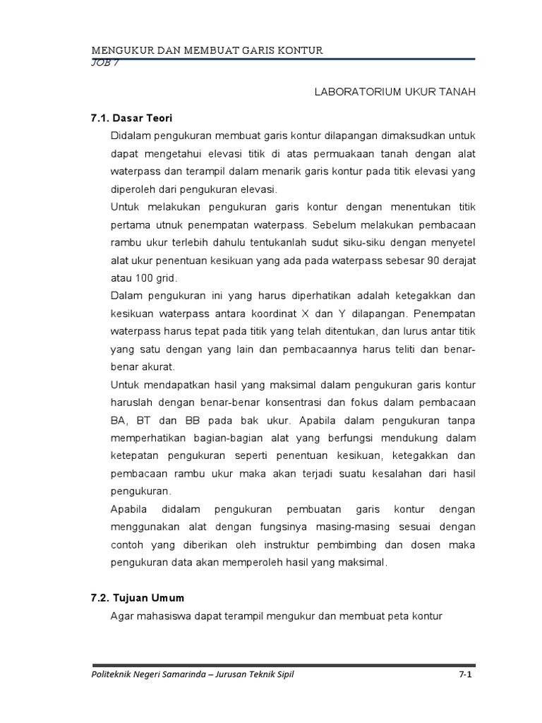 Pengukuran Kontur Pdf