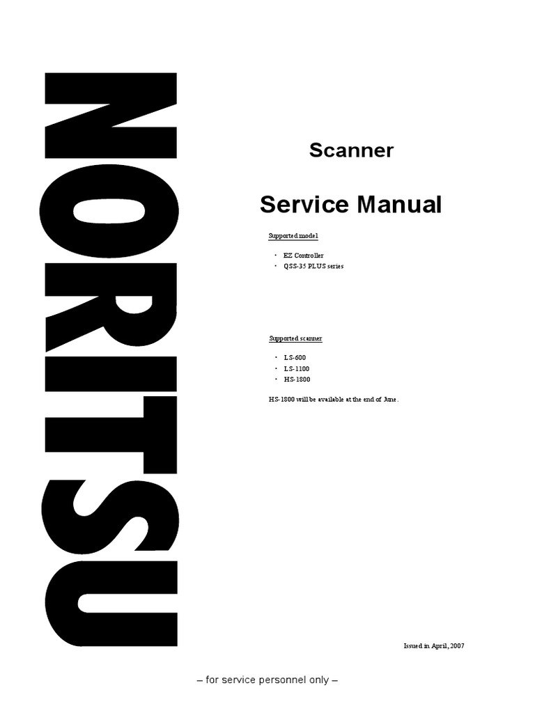 Scanner Service Manual Overview | PDF | Image Scanner | Printed Circuit ...