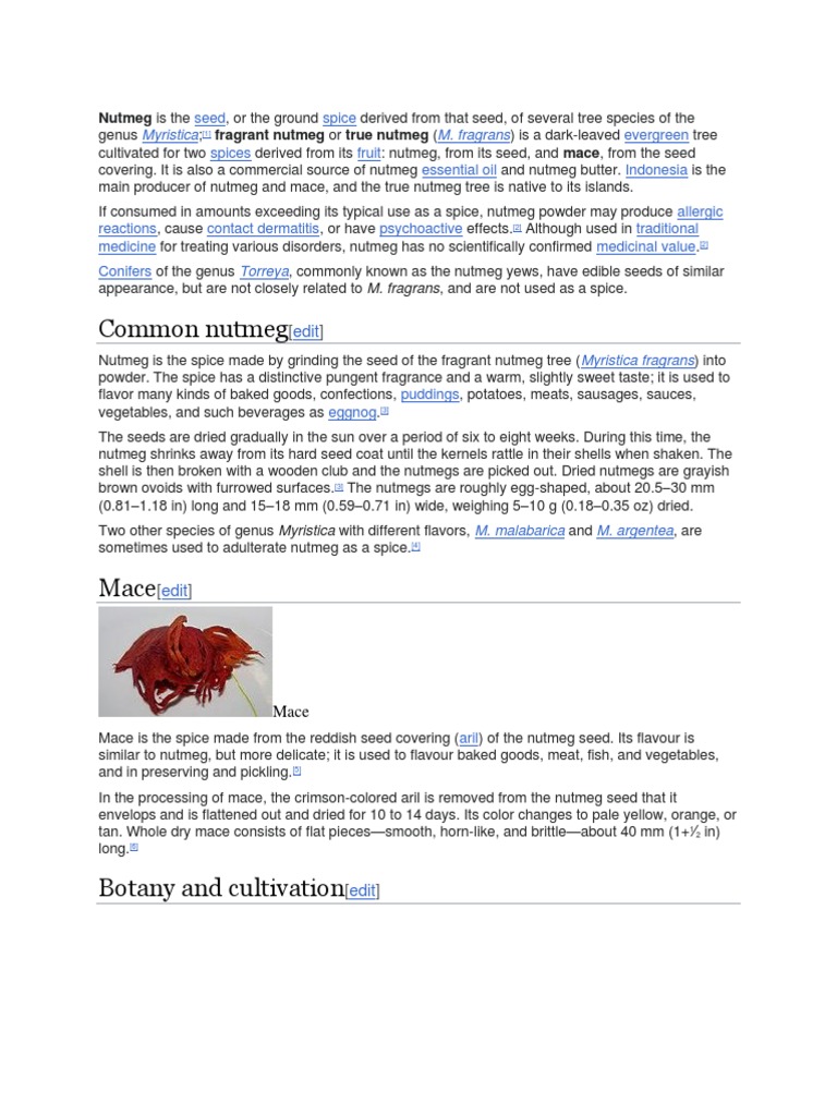 Nutmeg Pdf