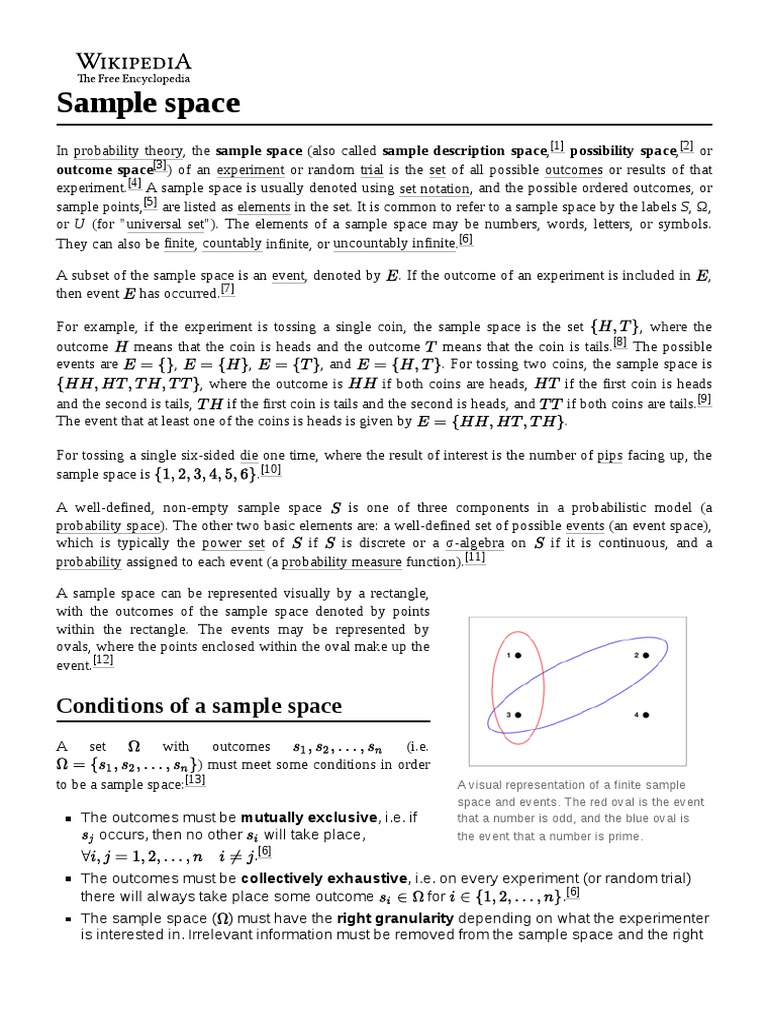Sample Space | PDF | Set (Mathematics) | Probability