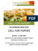Call For Papers FIG2023