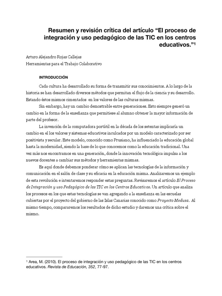 Uso pedagógico de TIC en educación | PDF | Crecimiento personal y ...