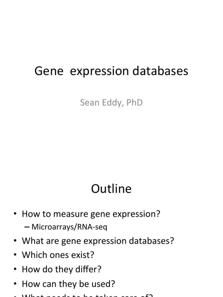 Gene expression databases 525 2016 pdf