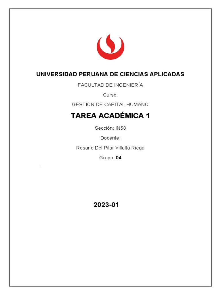 Ta1 Gestion De Capital Humano In58 Pdf