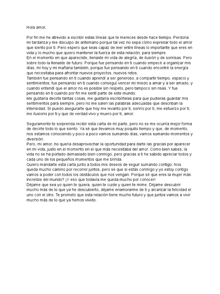 Carta para El Amor de Mi Vida | PDF
