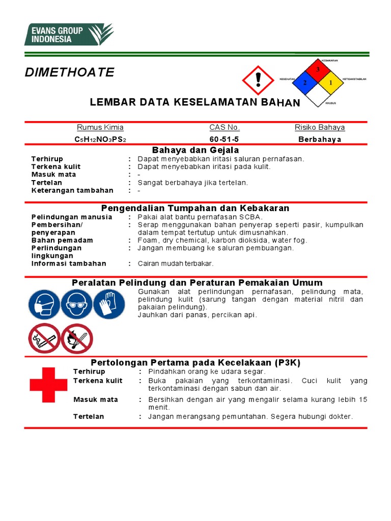 Resume MSDS Dimethoate | PDF